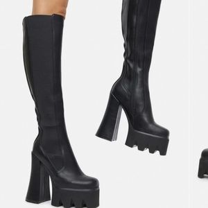 NEW Disco Inferno Knee High Platform Boots